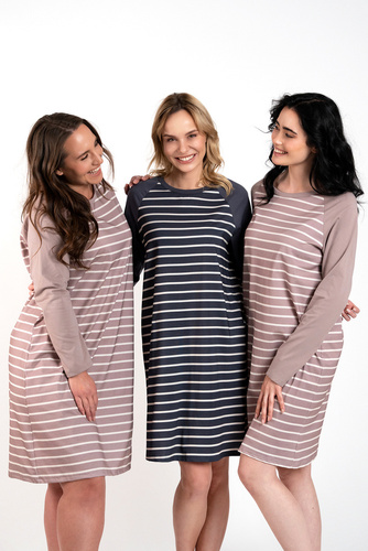 Oda koszula nocna Italian Fashion - druk cappuccino