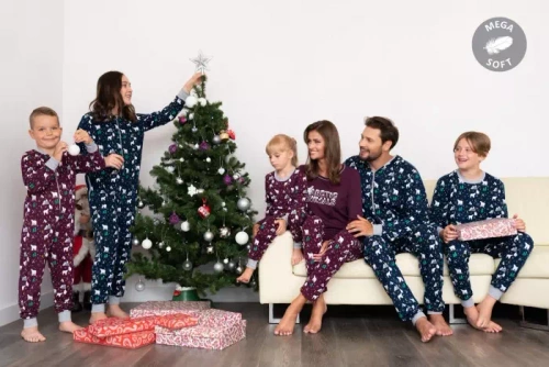 Sid talian Fashion Piżama dla dziecka - druk burgundowy 