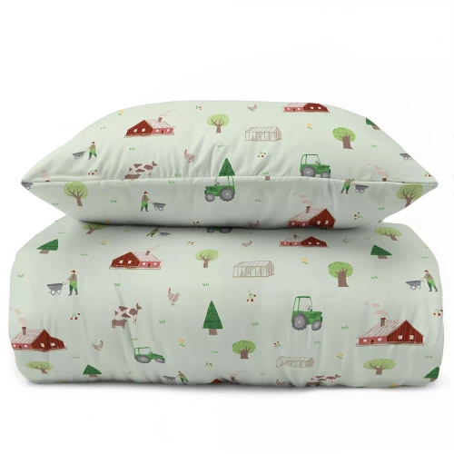 5441 A Farma Pościel dziecięca bawełniana Detexpol miętowy