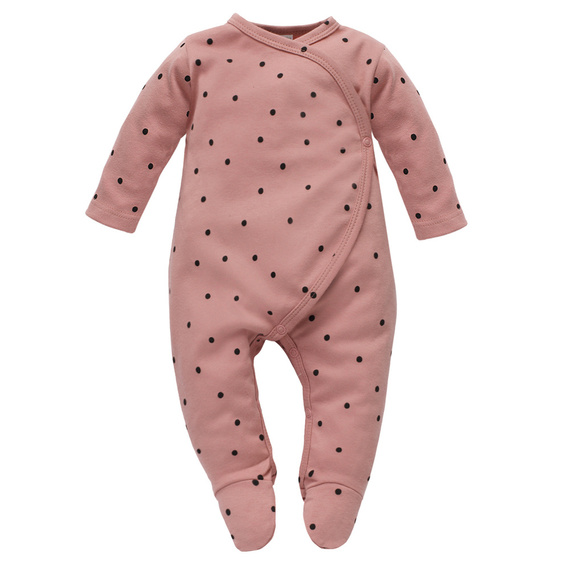 Tres Bien Pinokio Pajac niemowlęcy - róż groszki