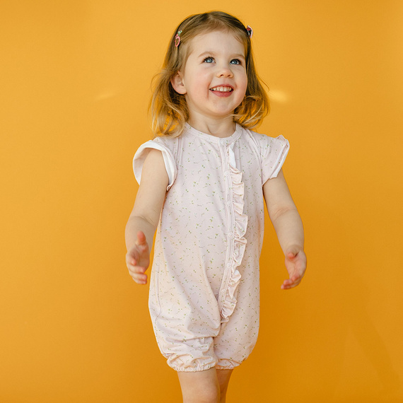 Strawberry & Love Eevi Rampers niemowlęcy - koral