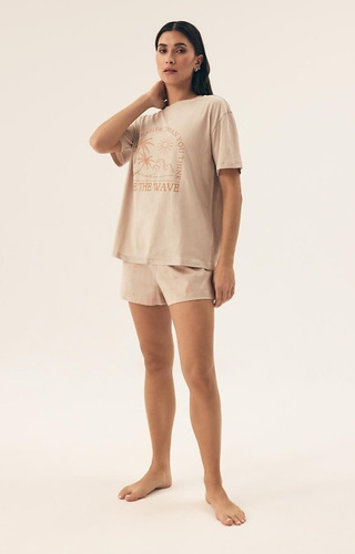 42672 Nules Piżama Damska Henderson - nude