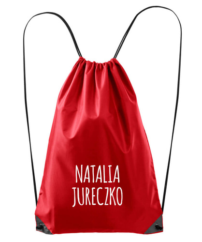 Worek do szkoły na buty WF z personalizacją Moocha różowy 