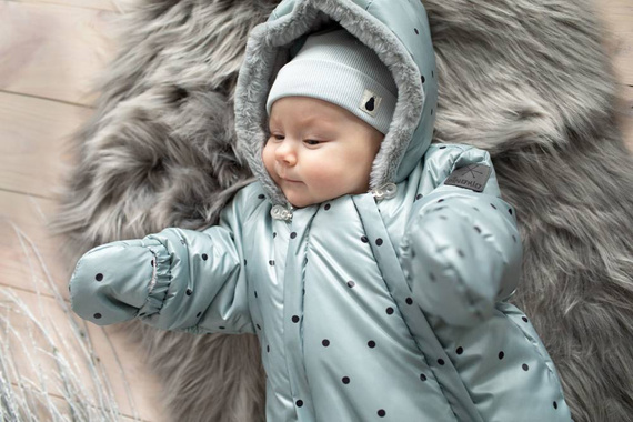 Kombinezon zimowy niemowlęcy Winter Pinokio - miętowy