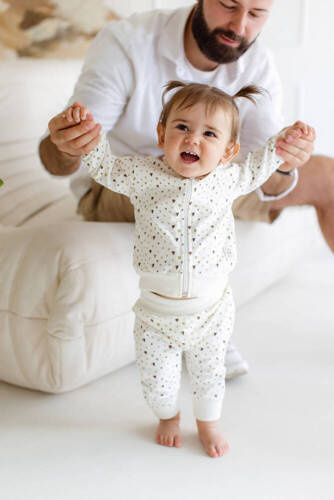 "Hearts Brown" Makoma Dres niemowlęcy