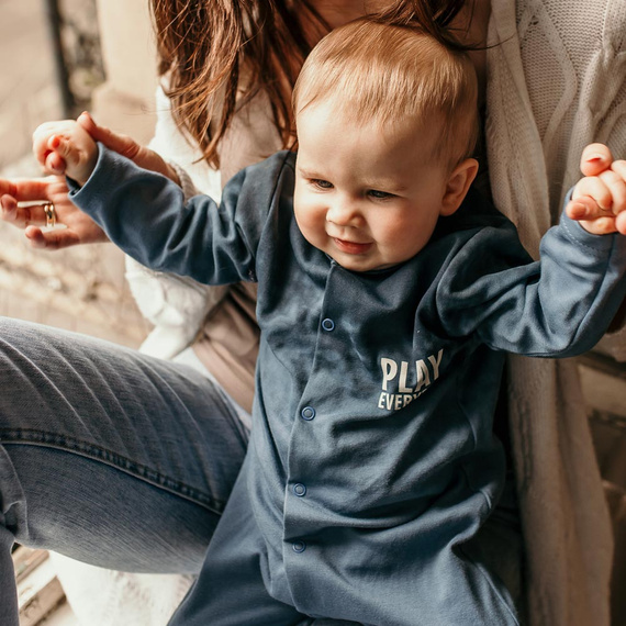 Jump Eevi Pajac ze stópkami - niebieski