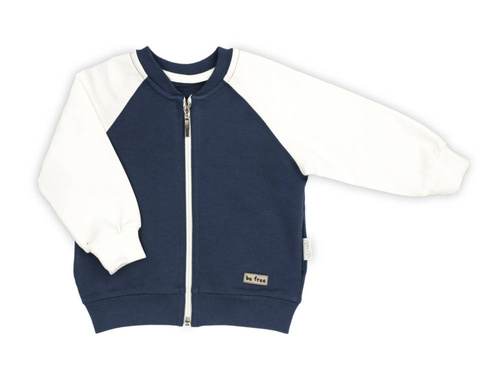 Bluza dresowa rozpinana 179272 "Sonia" Nicol - granat/krem