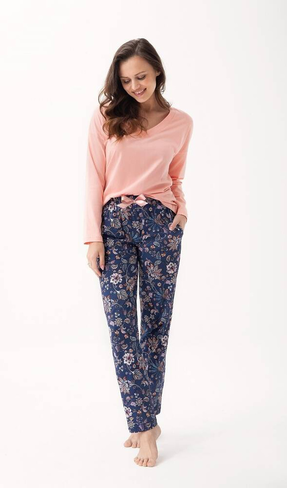 614 Piżama Damska Luna-morelowy