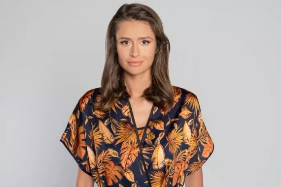 Monstera Szlafrok Damski Italian Fashion- druk