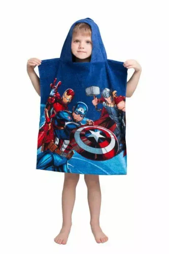 2626 Jerry Fabrics Poncho dla dzieci Avengers ręcznik z kapturem