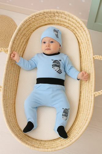 Komplet 5-częściowy "Zebra" Terjan - niebieski