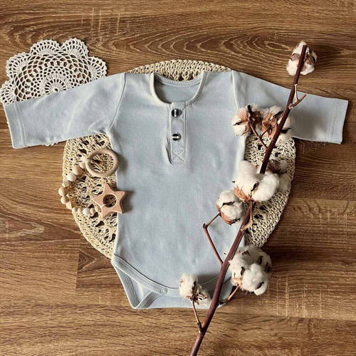 BP009 Mamatti Body polo z długim rękawem - szary