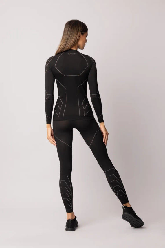 Rapid bluzka damska sportowa długi rękaw Spaio black/grey