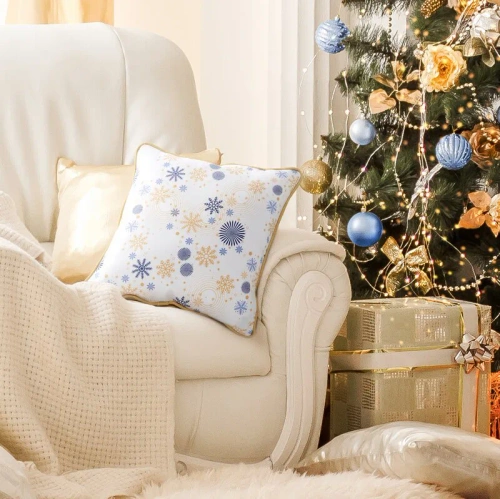 Carol poszewka świąteczna Eurofirany biały/złoty