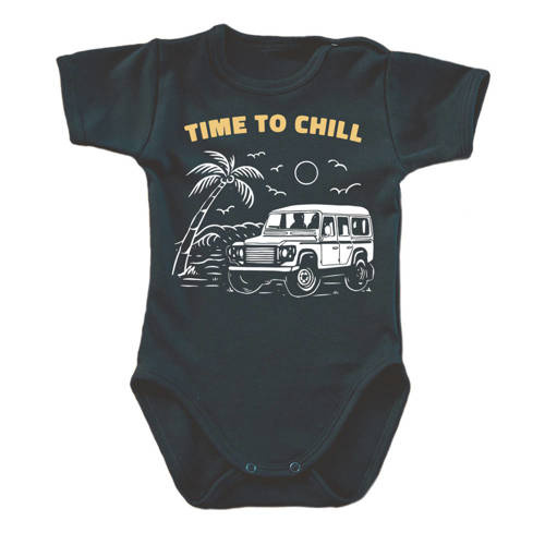 "WAKACJE –TIME TO CHILL" Moocha Body krótkie rękaw czarny