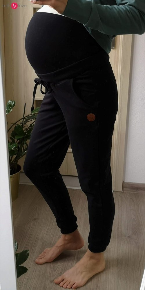 Spodnie Milk&Love dresowe ciążowe jasny szary melanż