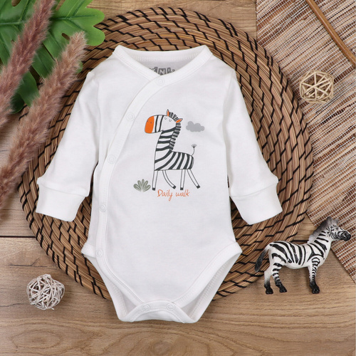 ABN-5322/ECR Zebra Body kopertowe z bawełny organicznej Nini ecru