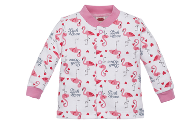 Koszulka niemowlęca "FLAMING" Makoma różowy