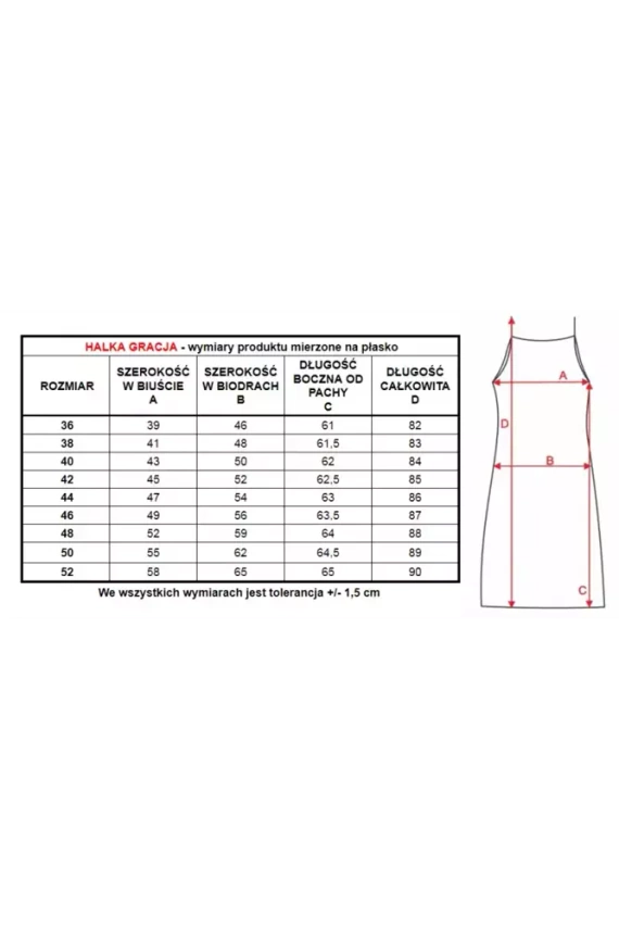 4485 Gracja halka koszula nocna damska Mewa biały