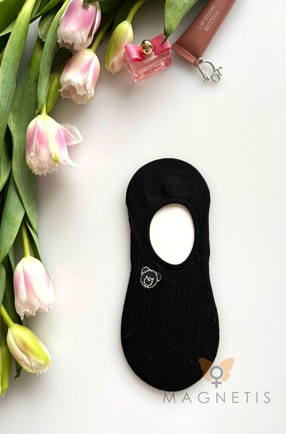 Baleriny damskie YN-251131 Magnetis – wiskozowe, prążkowane z silikonem na pięcie