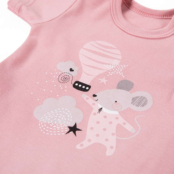 Mellow Ewa Klucze Body z krótkim rękawem - róż