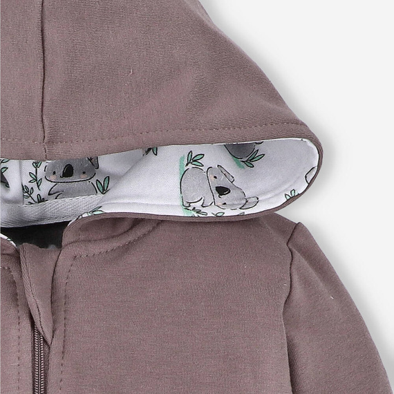 Sweets Koala Bluza dwuwarstwowa z bawełny organicznej Nini czekoladowy