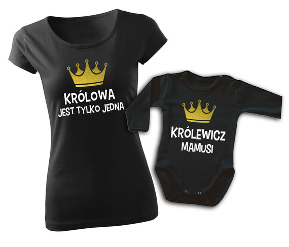 "DZIEŃ KOBIET" Moocha Komplet dla mamy i syna koszulka + body 