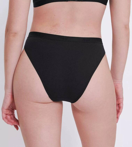 Casual High leg Figi Damskie 2-pak Sloggi GO - black