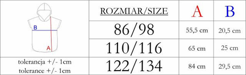 Ponczo dziecięce Nicol 224393 muślin 100% bawełna z kapturem-karmelowy