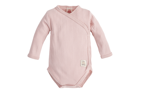 "Natural Harmony" Makoma Body dzidziuś z długim rękawem pudrowy róż