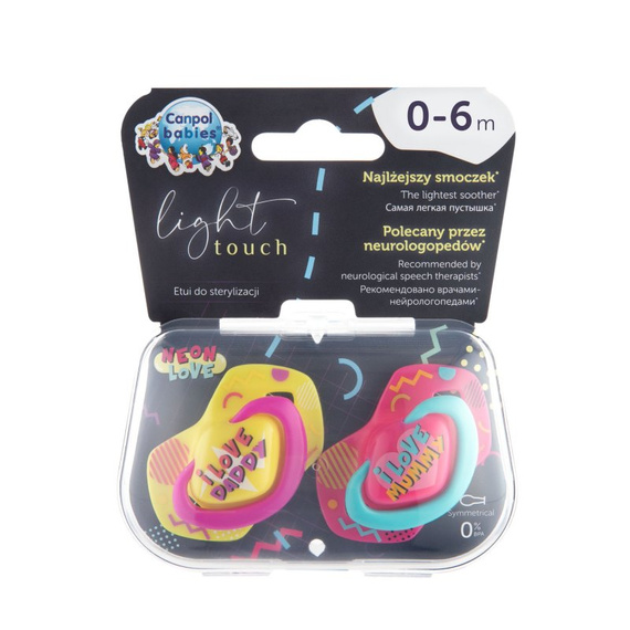 CA22/652PINEAN Zestaw smoczków uspokajających light touch Canpol Babies