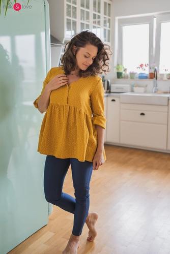 Mother Nature Milk&Love Tunika do karmienia musztardowa 