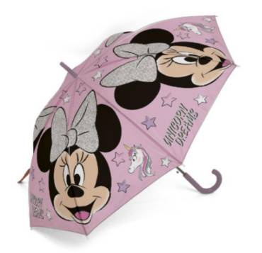 5242 Parasolka dla dzieci Myszka Mini Minnie Mouse parasol Setino unicorn gwiazdki różowy