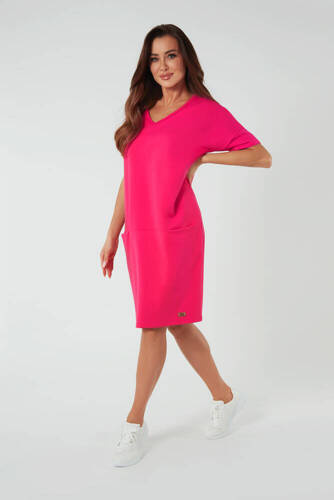 Stella tunika damska krótki rękaw Italian Fashion - fuksja
