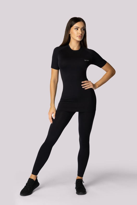 Alpha koszulka termoaktywna damska krótki rękaw Spaio black