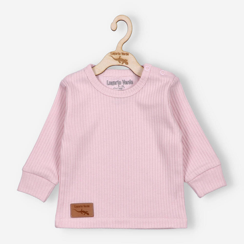 Lagarto Verde Bluzka z dzianiny prążkowej - różowy