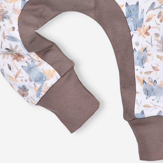 ABN-4508/LIS Skarby Jesieni Spodnie dresowe z bawełny organicznej Nini druk