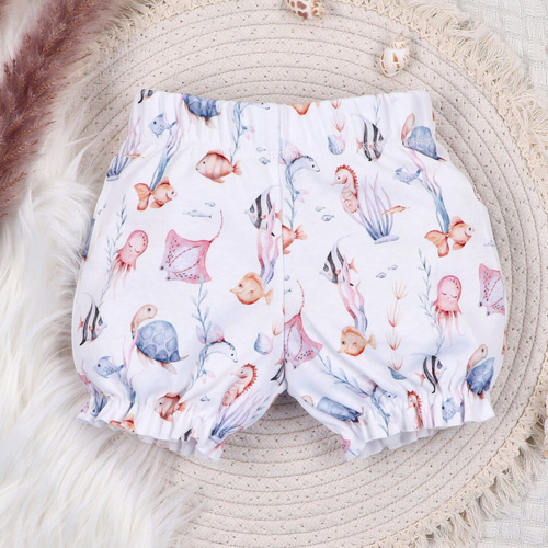 ABN-5489 Underwater World Szorty niemowlęce Nini– bawełna organiczna, dla dziewczynki