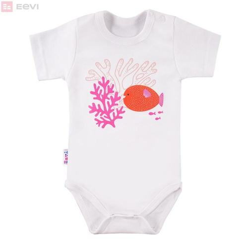 Body krótki rękaw "CORAL REEF" Ewa Klucze - brudny róż
