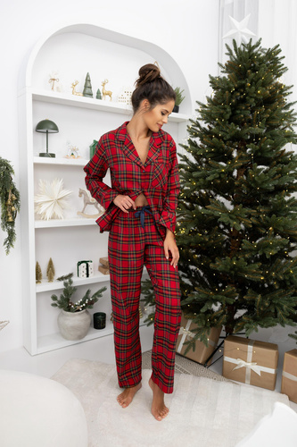 Dayana Piżama damska Sensis – flanelowa, długa, w kratkę