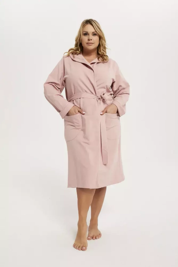 Karina Szlafrok damski Italian Fashion - pudrowy róż