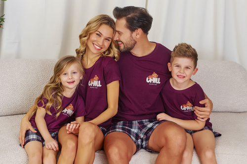 7200 "Chill" Piżama Damska Doctor Nap - burgundy