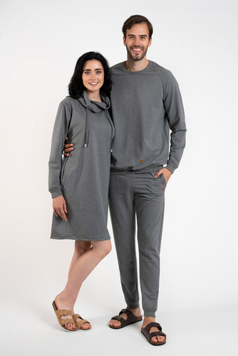 Malmo tunika damska długi rękaw Italian Fashion - śr. melanż