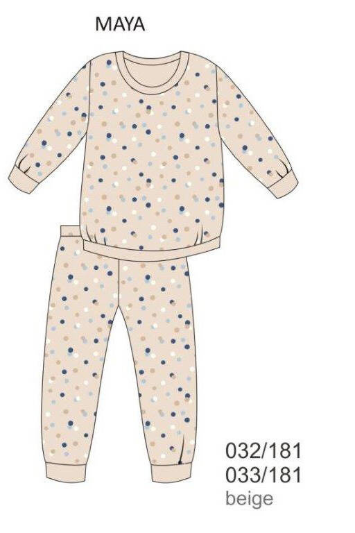 032/181 033/181 Maya Piżama dziewczęca Cornette beżowy