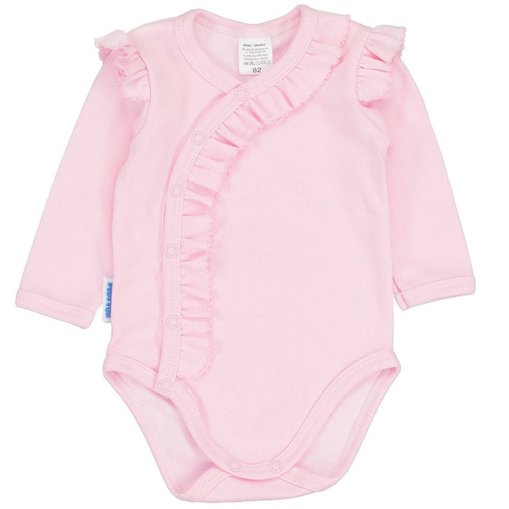 Body kopertowe z falbanką Martex różowy