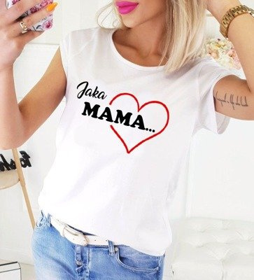 Bluzka dla mamy "Jaka MAMA taka CÓRKA" Moocha biały