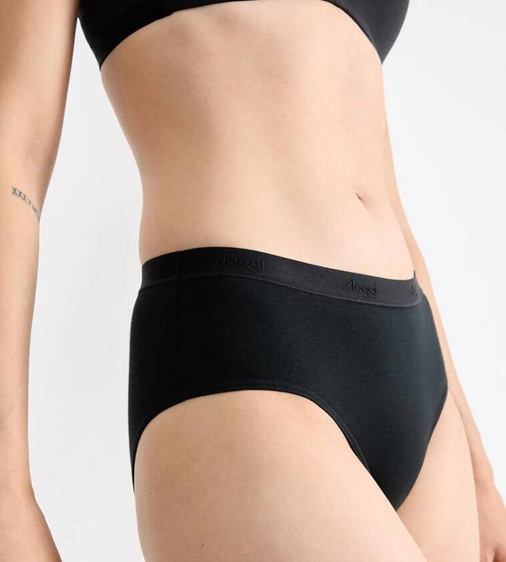 Go Casual Midi Figi Damskie 2-pak Sloggi - black