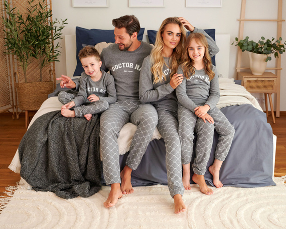 Piżama dziecięca 5243 Unisex Doctor Nap - grey
