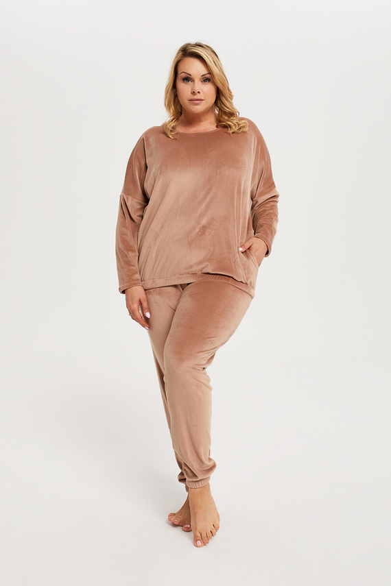 Juga Komplet Damski dł. rękaw, dł. spodnie Italian Fashion - beżowy