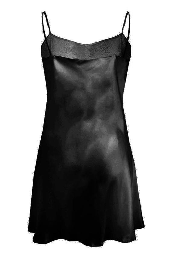 Doreen Halka satynowa koszulka damska DKaren - czarny